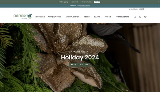 Greenery Market Homepage