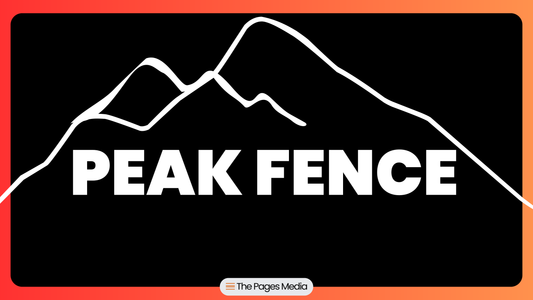 peak fence with outline of mountains behind